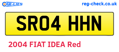 SR04HHN are the vehicle registration plates.