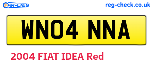 WN04NNA are the vehicle registration plates.