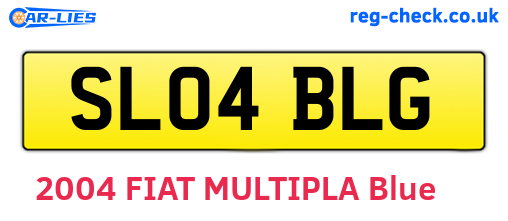 SL04BLG are the vehicle registration plates.