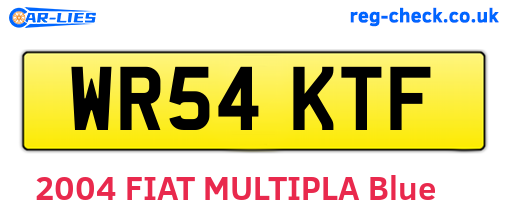 WR54KTF are the vehicle registration plates.