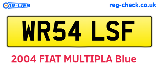 WR54LSF are the vehicle registration plates.