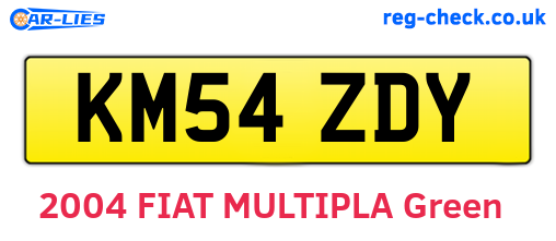 KM54ZDY are the vehicle registration plates.