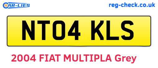 NT04KLS are the vehicle registration plates.