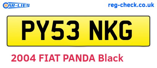 PY53NKG are the vehicle registration plates.