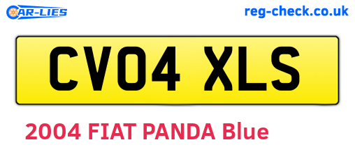 CV04XLS are the vehicle registration plates.