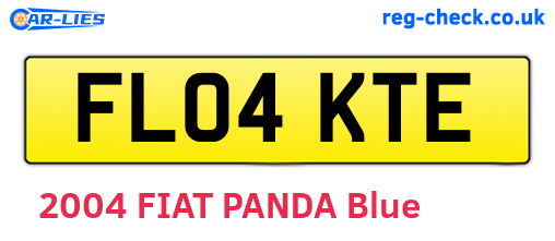 FL04KTE are the vehicle registration plates.
