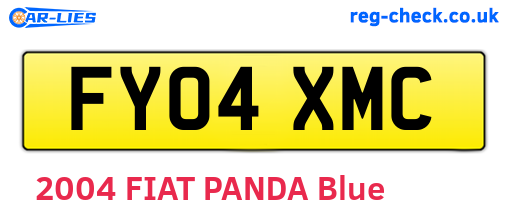FY04XMC are the vehicle registration plates.