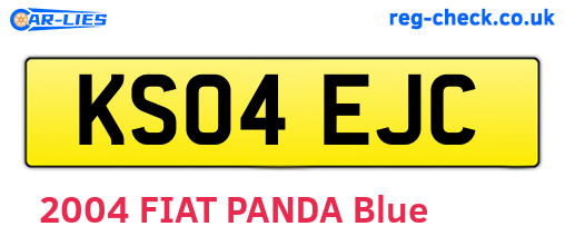 KS04EJC are the vehicle registration plates.