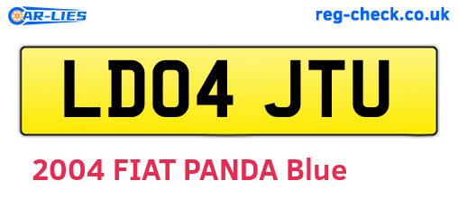 LD04JTU are the vehicle registration plates.