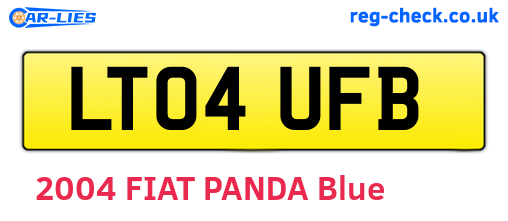LT04UFB are the vehicle registration plates.