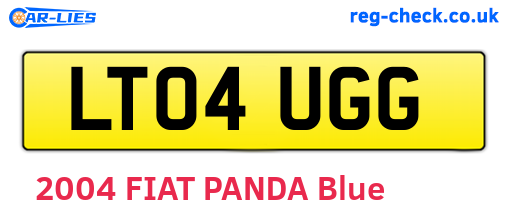 LT04UGG are the vehicle registration plates.