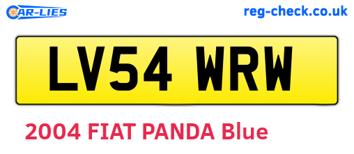 LV54WRW are the vehicle registration plates.