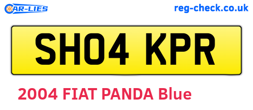SH04KPR are the vehicle registration plates.