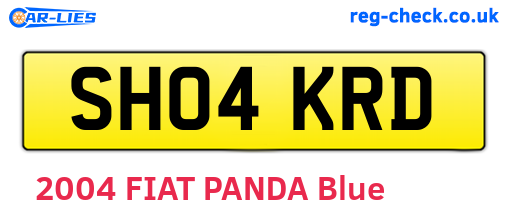 SH04KRD are the vehicle registration plates.