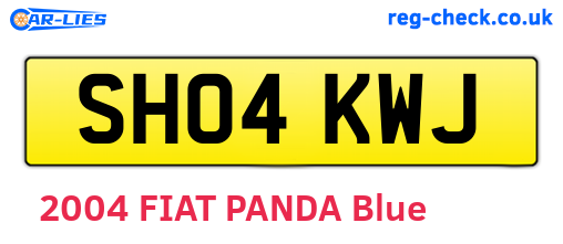 SH04KWJ are the vehicle registration plates.