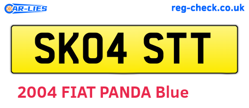 SK04STT are the vehicle registration plates.