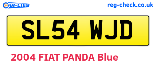 SL54WJD are the vehicle registration plates.