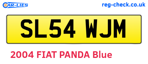 SL54WJM are the vehicle registration plates.