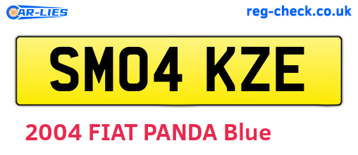 SM04KZE are the vehicle registration plates.