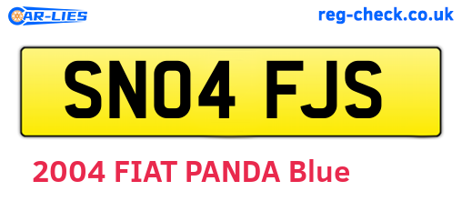 SN04FJS are the vehicle registration plates.