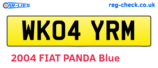 WK04YRM are the vehicle registration plates.