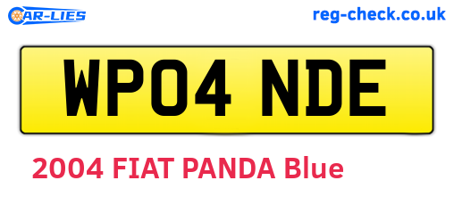 WP04NDE are the vehicle registration plates.