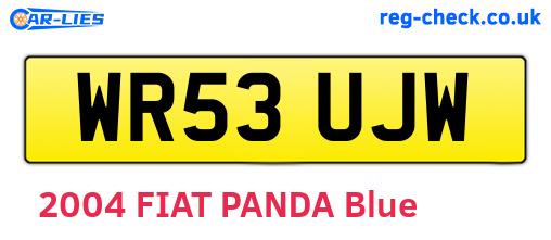 WR53UJW are the vehicle registration plates.