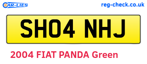 SH04NHJ are the vehicle registration plates.
