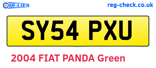 SY54PXU are the vehicle registration plates.