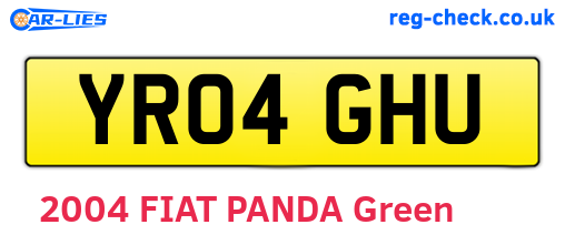 YR04GHU are the vehicle registration plates.