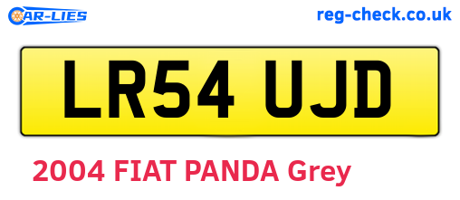 LR54UJD are the vehicle registration plates.