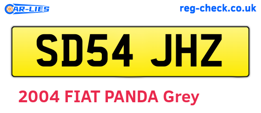 SD54JHZ are the vehicle registration plates.