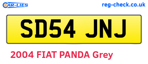 SD54JNJ are the vehicle registration plates.