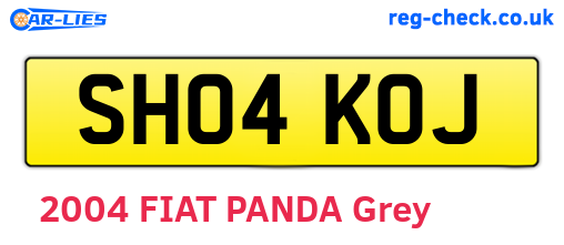SH04KOJ are the vehicle registration plates.