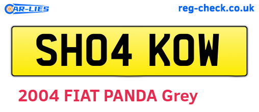 SH04KOW are the vehicle registration plates.
