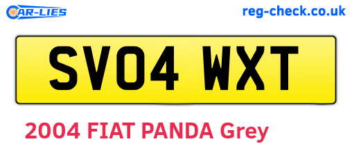 SV04WXT are the vehicle registration plates.