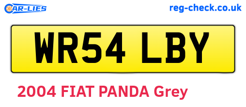 WR54LBY are the vehicle registration plates.