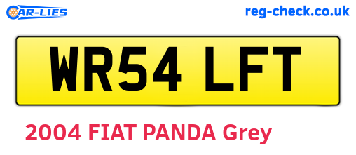 WR54LFT are the vehicle registration plates.