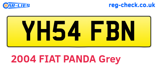 YH54FBN are the vehicle registration plates.