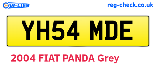 YH54MDE are the vehicle registration plates.