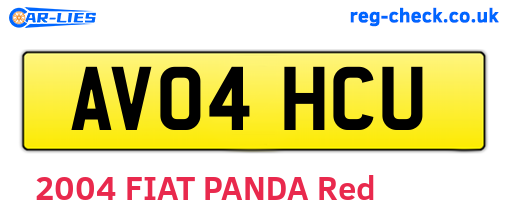 AV04HCU are the vehicle registration plates.