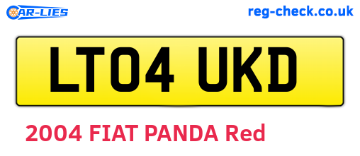 LT04UKD are the vehicle registration plates.