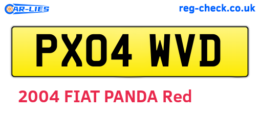 PX04WVD are the vehicle registration plates.