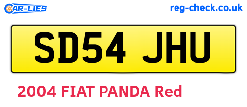 SD54JHU are the vehicle registration plates.