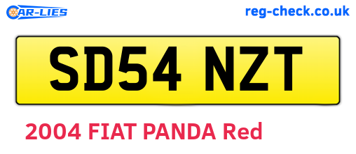 SD54NZT are the vehicle registration plates.