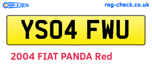 YS04FWU are the vehicle registration plates.