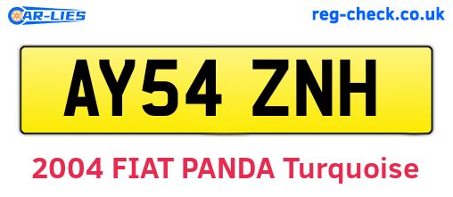 AY54ZNH are the vehicle registration plates.