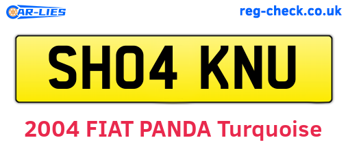 SH04KNU are the vehicle registration plates.