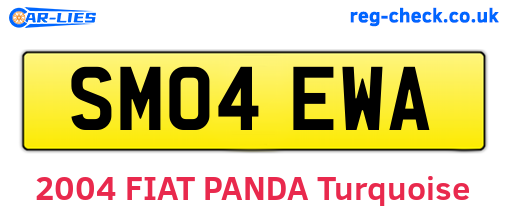 SM04EWA are the vehicle registration plates.