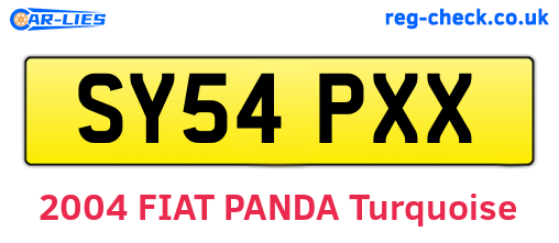 SY54PXX are the vehicle registration plates.